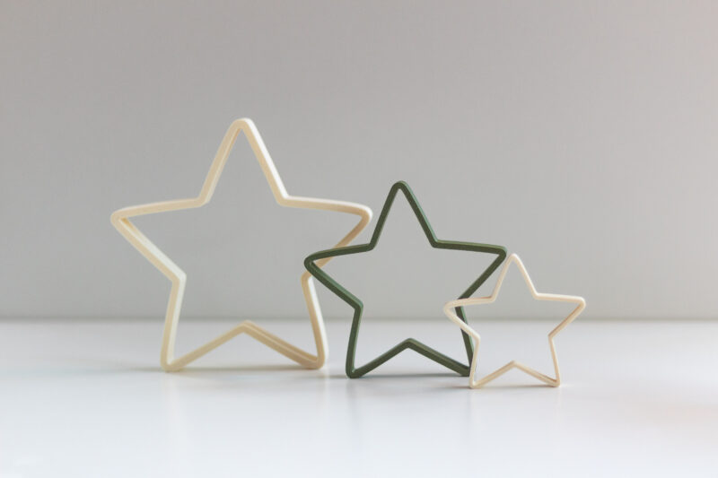 3D-STERNE IM 3ER-SET SCHLICHT