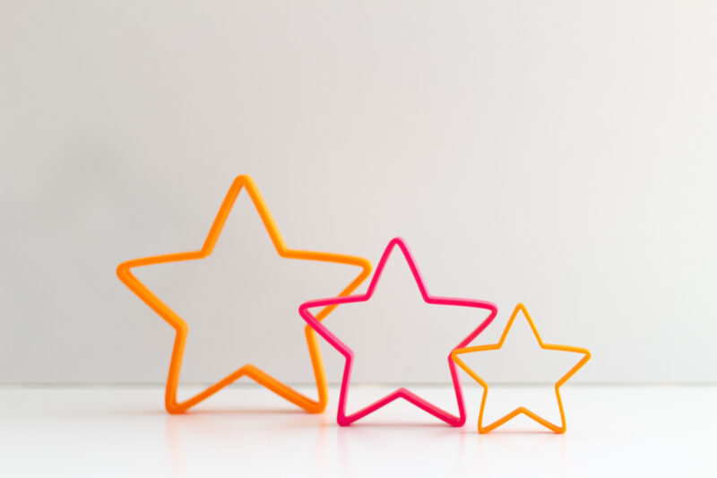 3D-STERNE IM 3ER-SET NEON