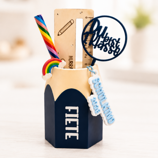 Alternative view of Personalisiertes Einschulung Geschenk – 6-teiliges Schulkind Set mit Stiftebox